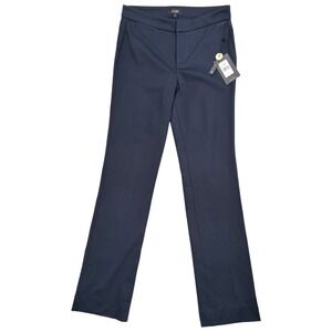 NYDJ Lift Tuck Slim Trouser Oxford Navy Stretch Pants NWT Size 2 Long Inseam